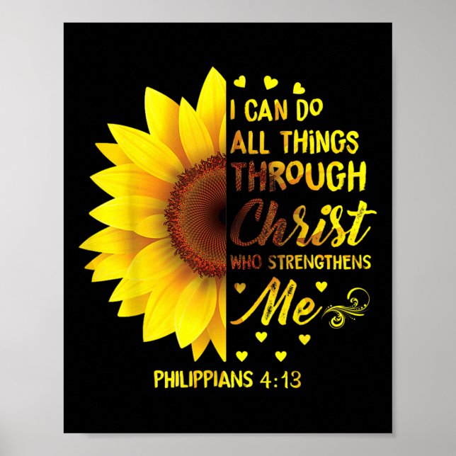 Christian I Can Do All Things Through Christ Bible Poster (Framsidan)