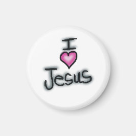 Christian I Heart Jesus I Kärlek Jesus White Magnet
