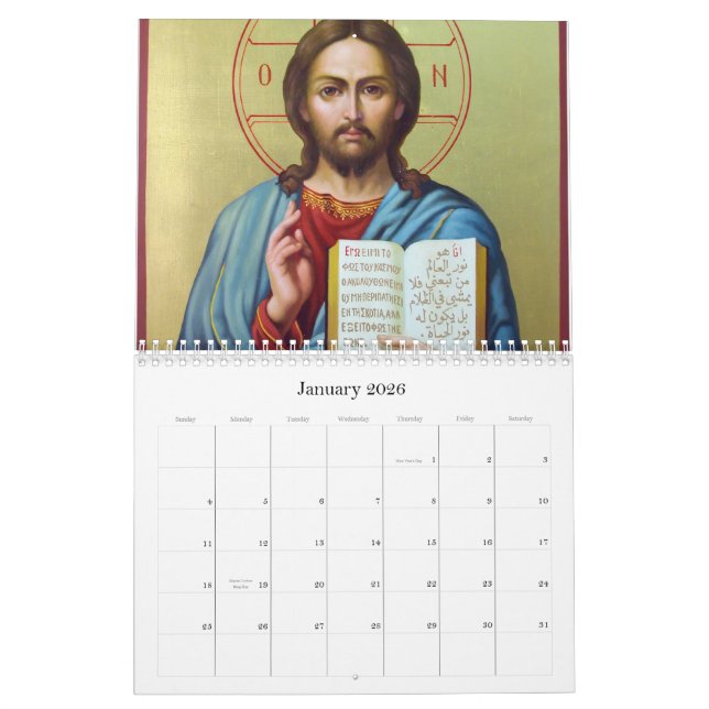 Christian Icon Calendar Kalender (Jan 2026)