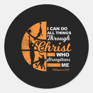 Christian Idrottsman Apparel Sports Philippians 4 Runt Klistermärke
