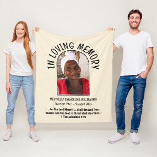 Christian IN LOVING MEMORY Photo Fleecefilt