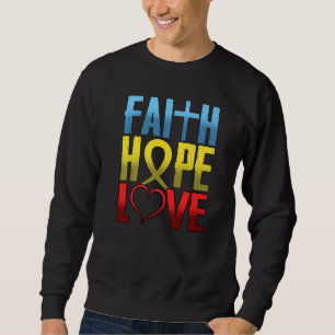 Christian inspiration Faith Hope Kärlek Religiösa Lång Ärmad Tröja
