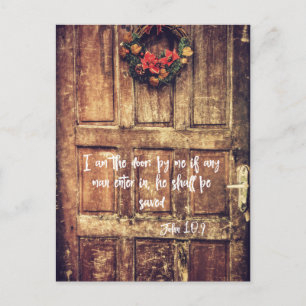 Christian Inspiration: Jag är Door Bible Verse Vykort