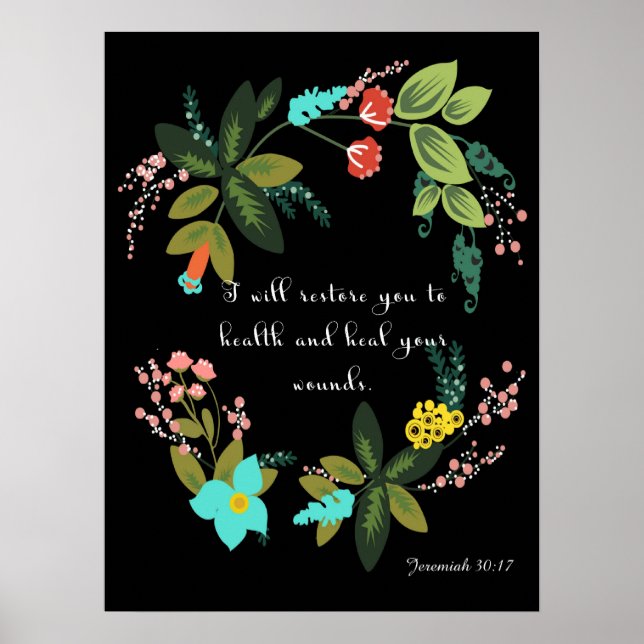 Christian inspirational Art - Jeremiah 30:17 Poster (Framsidan)