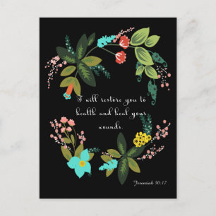 Christian inspirational Art - Jeremiah 30:17 Vykort