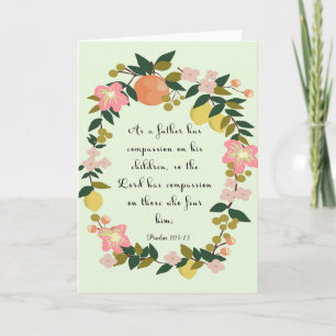 Christian inspirational Art - Psalm 103:13 Helgkort