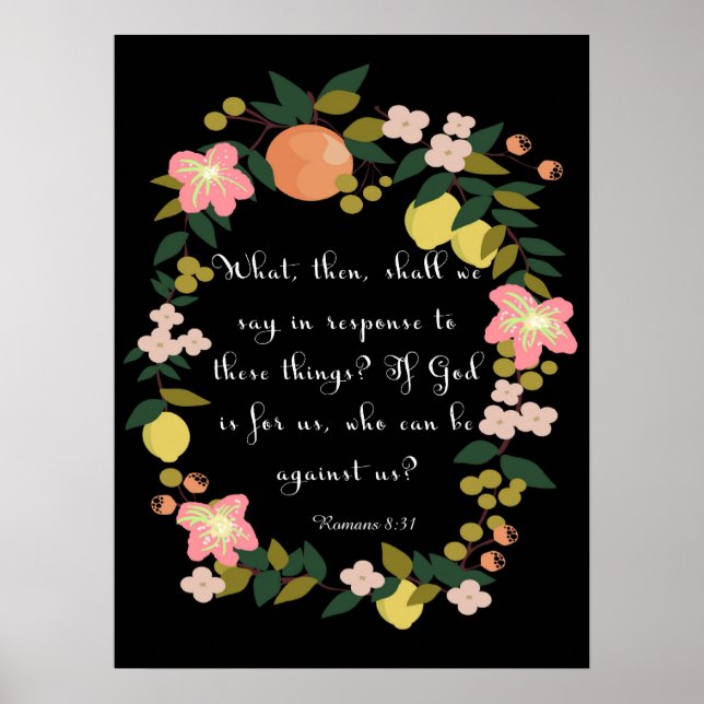 Christian inspirational Art - Romans 8:31 Poster (Framsidan)