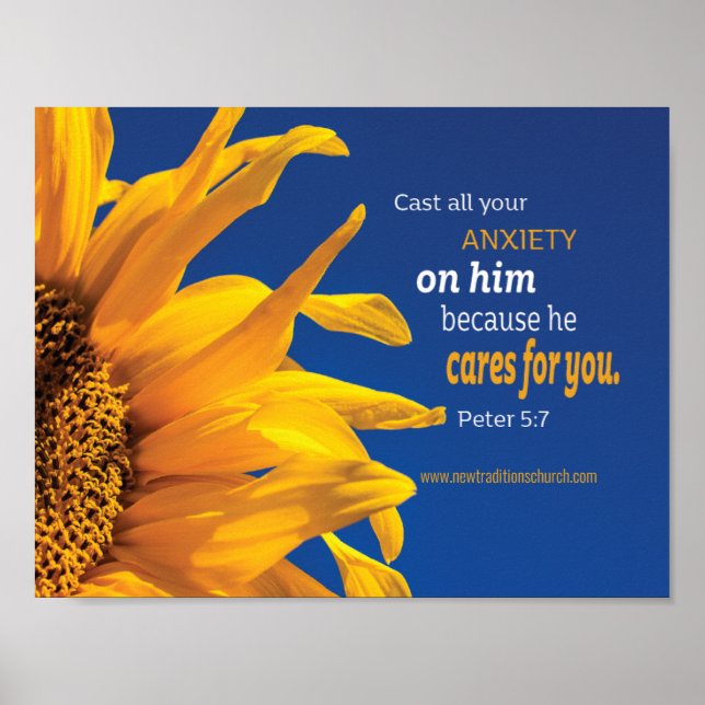 Christian Inspirational Bible Verse Quote Poster (Framsidan)
