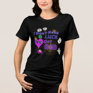 Christian inspirational God bättre än Tur T Shirt
