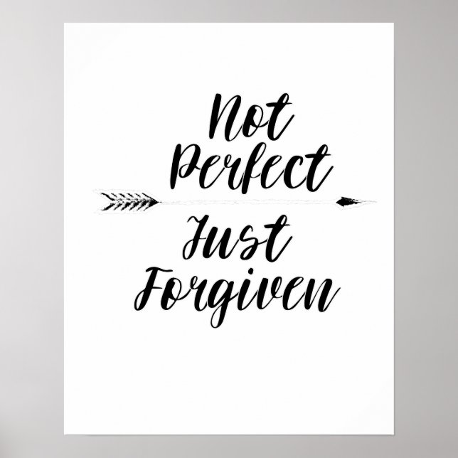 Christian inspirational Not Perfekt just Forgiven Poster (Framsidan)