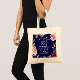Christian Inspirational Scripture Tote Bag Tygkasse