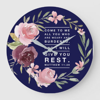 Christian Inspirational Scripture Verse Clock Stor Klocka