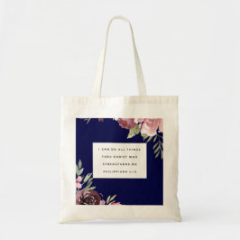 Christian Inspirational Scripture Verse Tote Bag Tygkasse