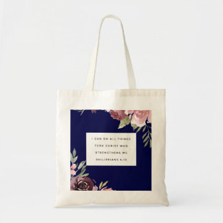 Christian Inspirational Scripture Verse Tote Bag Tygkasse