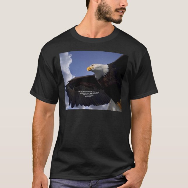 Christian Isaiah 4031 Mount Up with Vingar as Eagl T Shirt (Framsida)