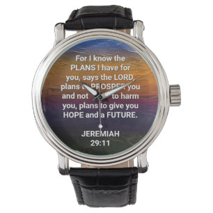 Christian JAG VET PLANS Jeremiah 29:11 Armbandsur