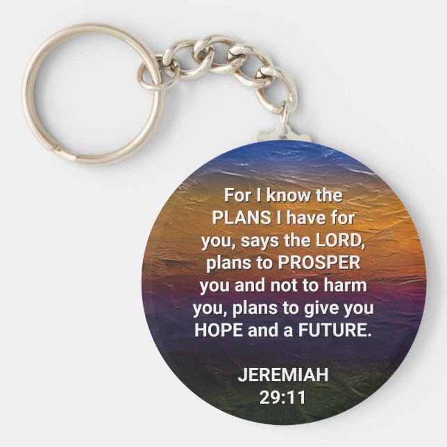 Christian JAG VET PLANS Jeremiah 29:11 Nyckelring (Framsidan)