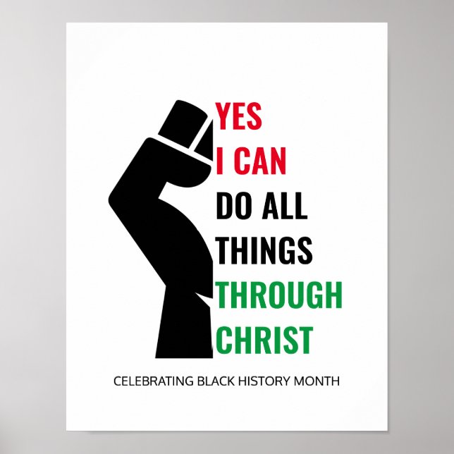 Christian JES I CAN Black History Month Poster (Framsidan)