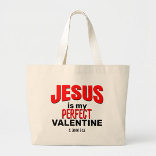 Christian JESUS ÄR MIN PERFEKT VALENTINE Jumbo Tygkasse