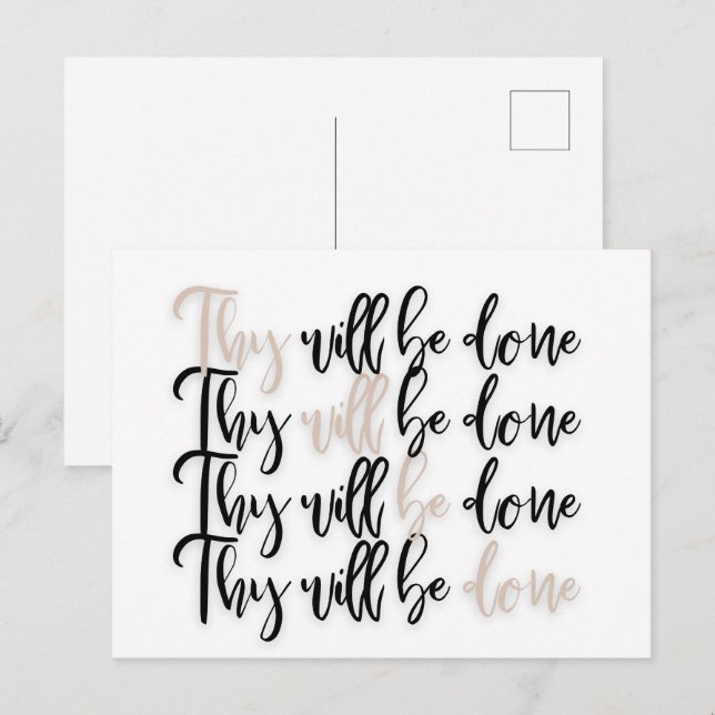 Christian Jesus Bible Verse Postcard Vykort (Fram/baksida)