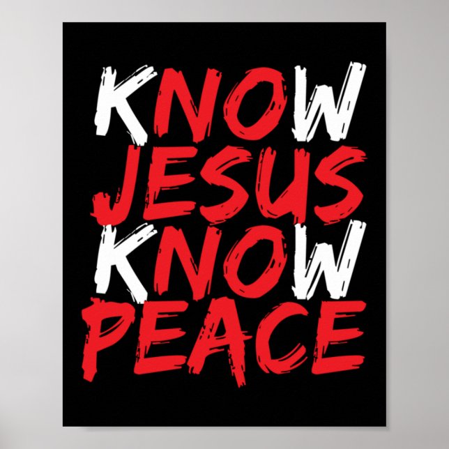 Christian Jesus Bible Verse Scripture Know Jesus K Poster (Framsidan)