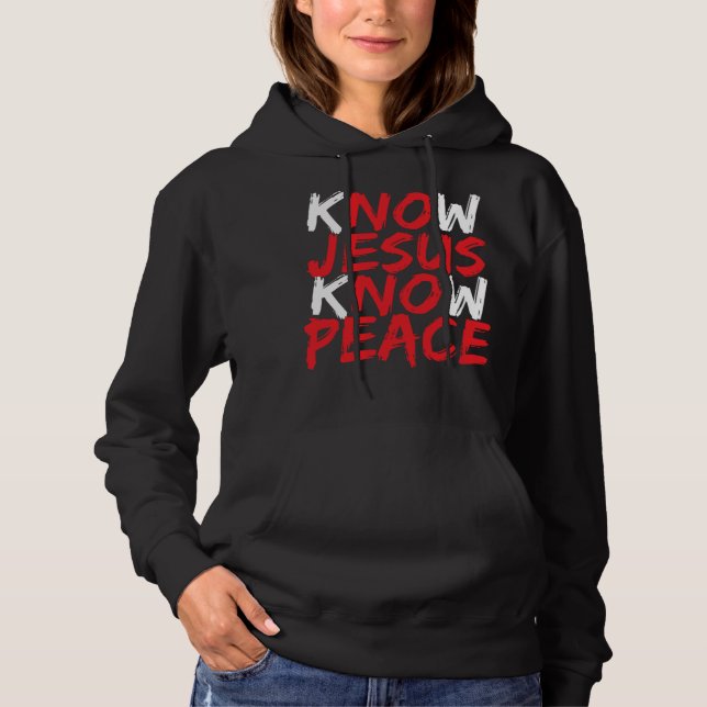 Christian Jesus Bible Verse Scripture Know Jesus K T Shirt (Framsida)