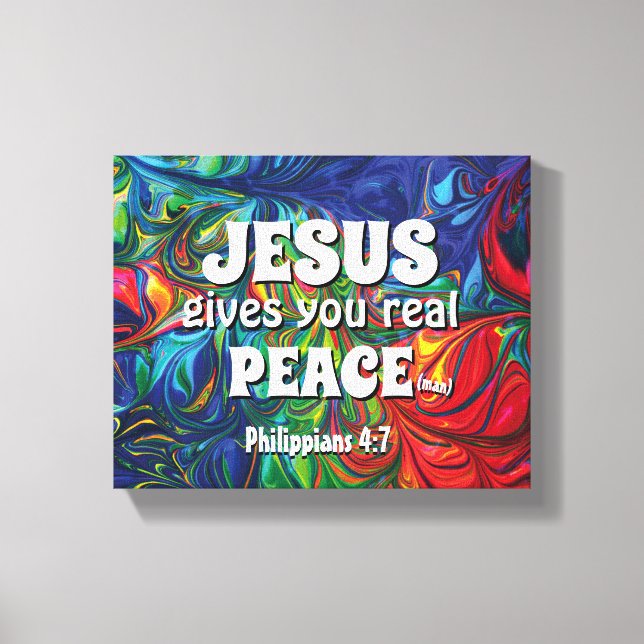 Christian JESUS GE DU REAL FREACE inspiration Canvastryck (Framsida)