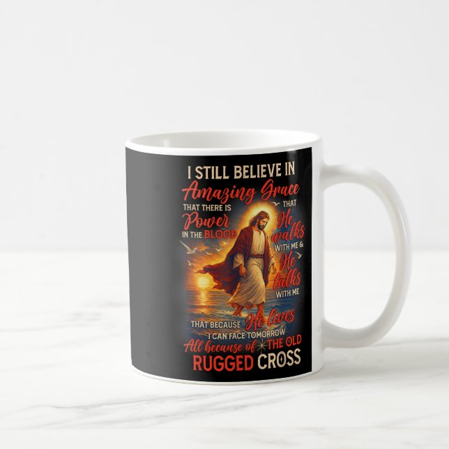 Christian Jesus God Lover I Still Believe Amazing  Kaffemugg (Höger)