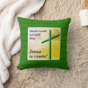 Christian JESUS IS RISEN Kor Påsk Kudde