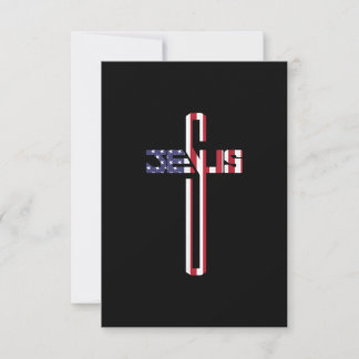 Christian Jesus kor american flagga Patriotic Chri Tack Kort
