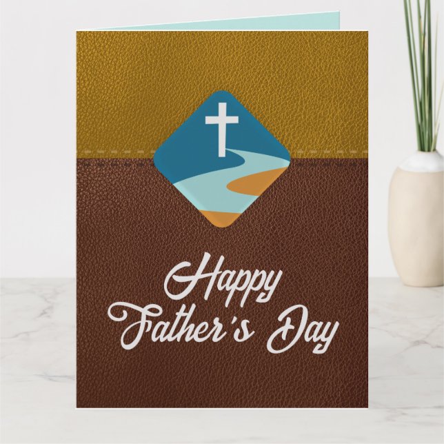 Christian Jesus Kor Lycklig Fars dag kort (Framsida)