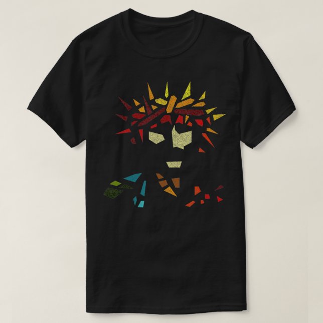 Christian Jesus Kristus Krona i Thorns Nedfläckad  T Shirt (Design framsida)