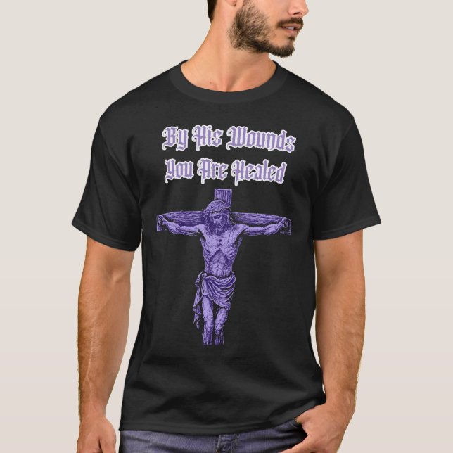 Christian Jesus Kristus på Kor T Shirt (Framsida)