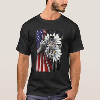 Christian Jesus Lejon av Judah Faith Kor Flower U T Shirt