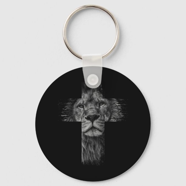 Christian Jesus Lejon om Tribe Judah Kor Gift för Nyckelring (Framsida)
