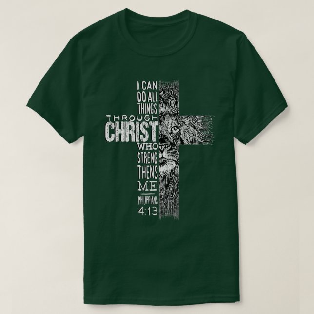 Christian Jesus Lejon om Tribe Judah Kor Lejon om  T Shirt (Design framsida)