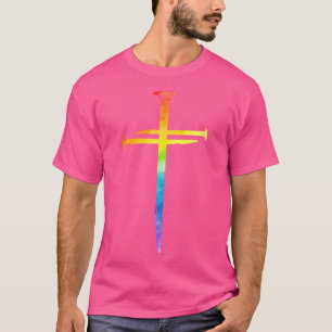 Christian Jesus Nagel Kor Rainbow Bible Religiösa T Shirt