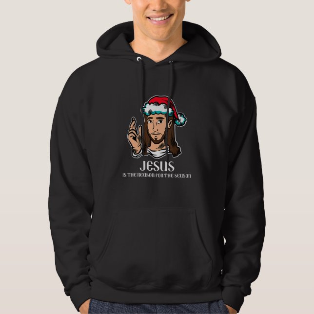 Christian Jesus Reason-julklappen Hoodie (Framsida)