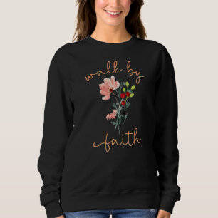 Christian Jesus Religiösa Blommigt Walk by the Fai T Shirt