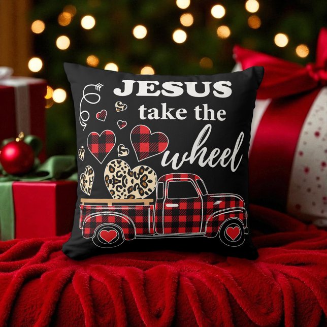 Christian - Jesus Take the Wheel - Christmas Kudde (Skapare uppladdad)