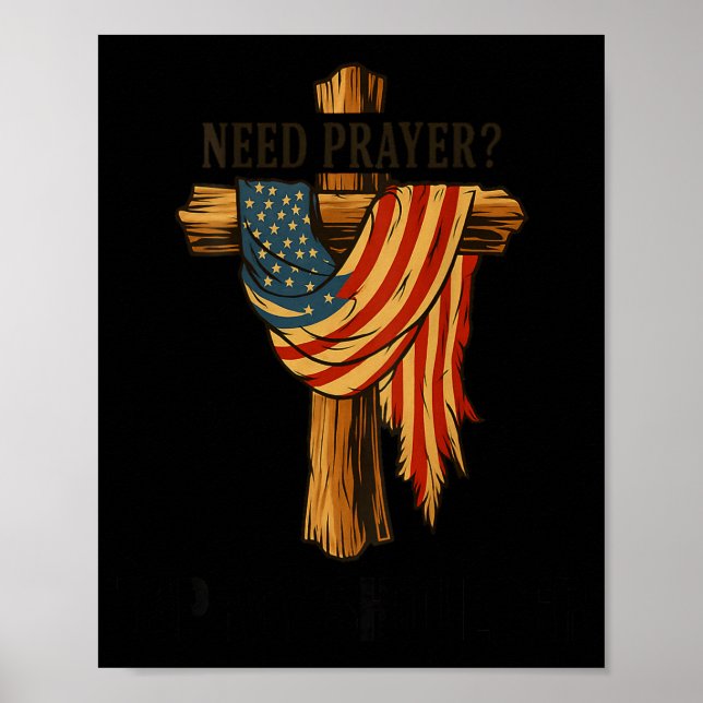 Christian Jesus Tap Me On The Shoulder Cross Usa F Poster (Framsidan)