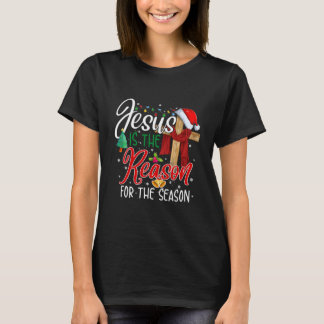 Christian Jesus The Reason Christmas Stocking Stuf T Shirt