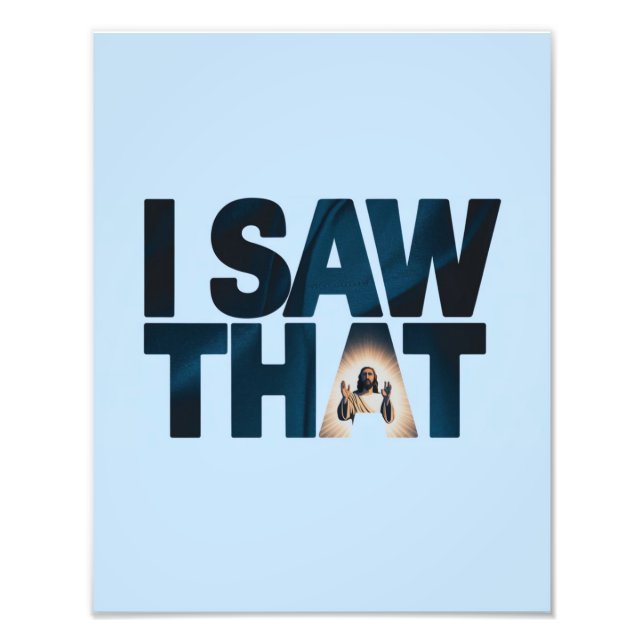 Christian Jesus tittar på dig, Jesus jag såg att Fototryck (Framsidan)