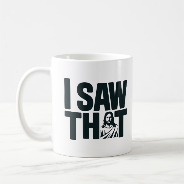 Christian Jesus tittar på dig, Jesus jag såg att Kaffemugg (Vänster)