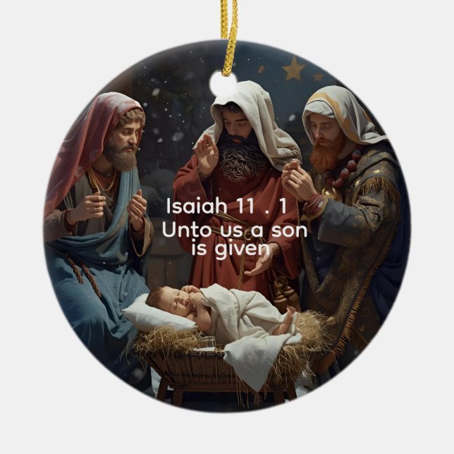 Christian Journal for Her, Bible Scriptures  Julgransprydnad Keramik (Framsidan)