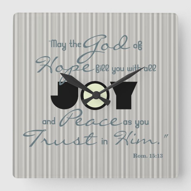 Christian Joy Fyrkantig Klocka (Framsida)