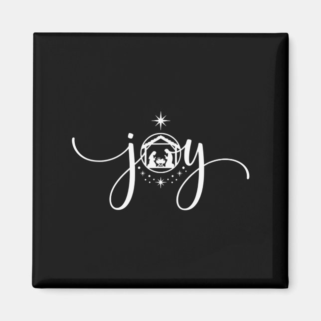 Christian Joy Nativity Christmas - joy' With Baby  Magnet (Framsidan)