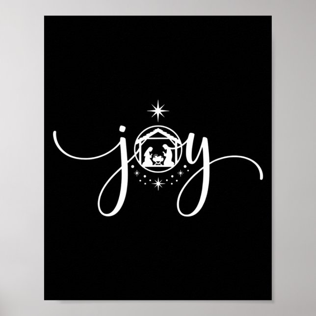 Christian Joy Nativity Christmas - joy' With Baby  Poster (Framsidan)