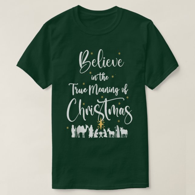 Christian Jul Baby Jesus Nativitet T Shirt (Design framsida)