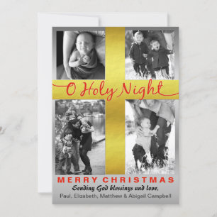 Christian Jul-Heligan Natten Religiösa Kor Julkort